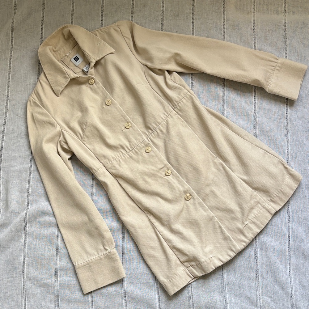 GAP Women's Lightweight Cream Utility Jacket - Picture 7 of 17